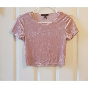 Forever 21 Crop velvet top